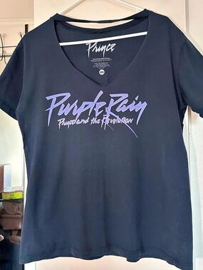 Prince Purple Rain Motorcycle Graphic T-Shirt Graphic Tee Size Medium